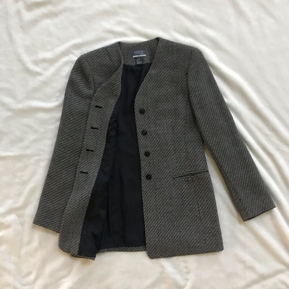 Lafayette 148 New York collarless Blazer-petite 2 - Picture 3 of 10